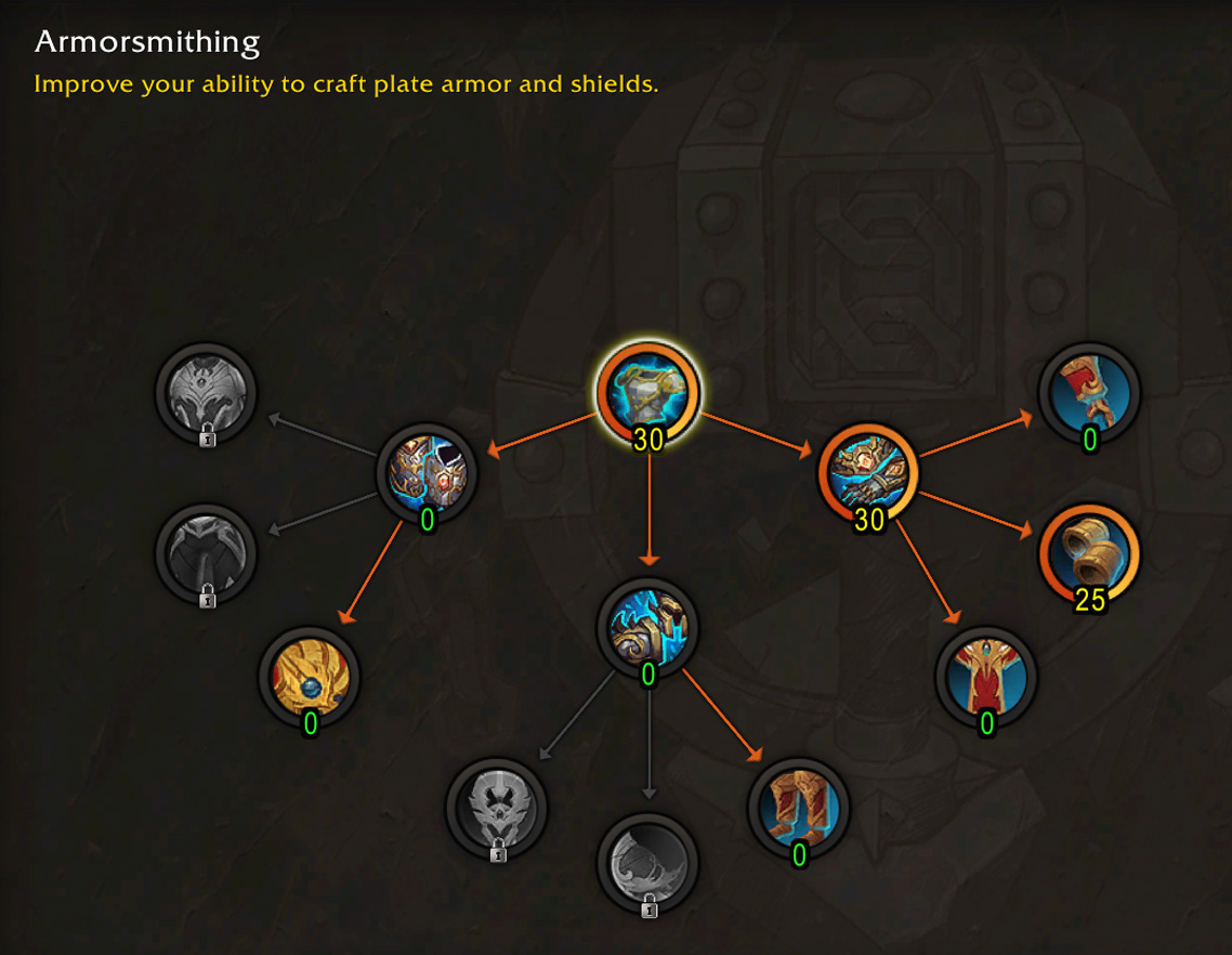 Midnight Blacksmithing Armorsmithing crafting orders build