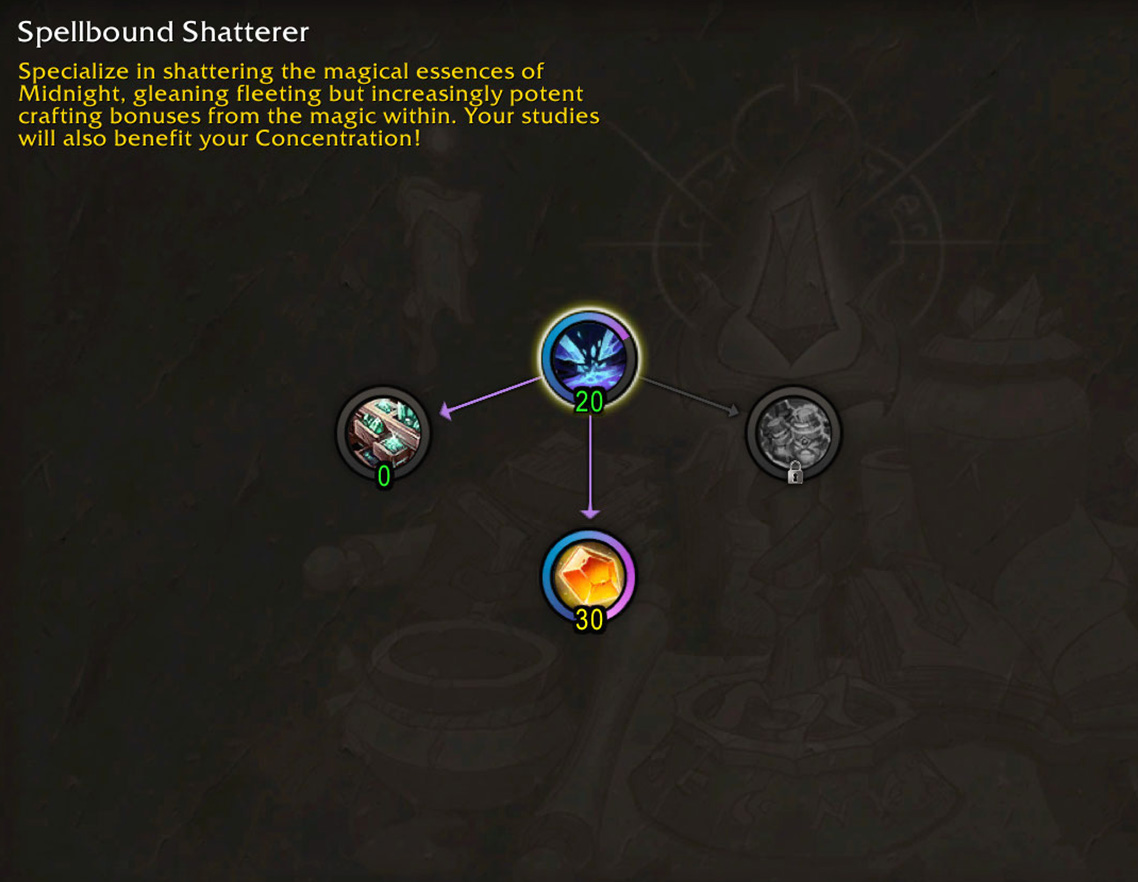 Enchanting Concentration build Infinite Ingenuity spec tree