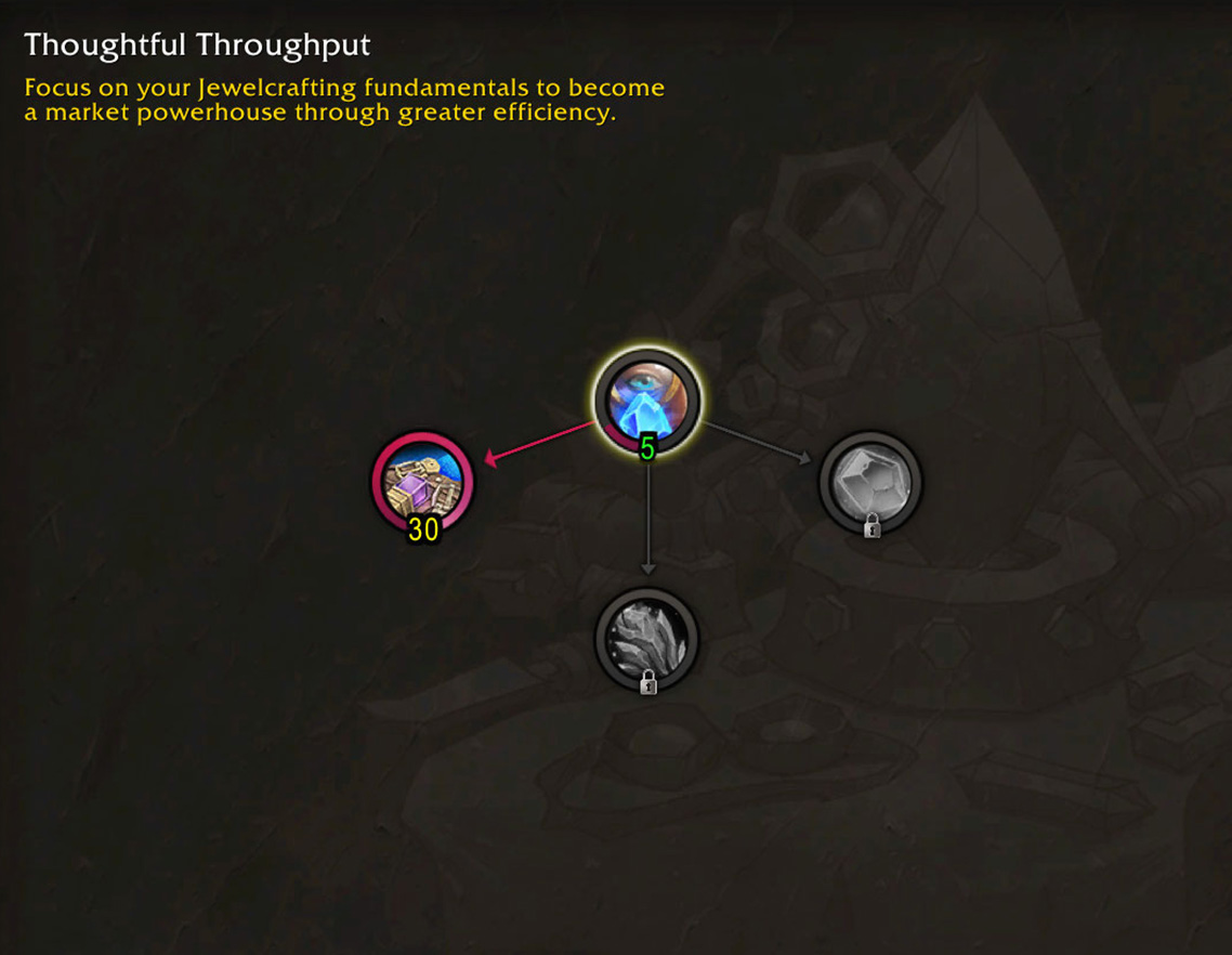 Jewelcrafting Skilled Savings Resourcefulness tree for jewelry